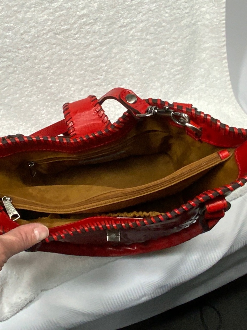 NWOT - Patricia Nash Ninetta Bag – Vibrant Red Tooled - Picture 6 of 16